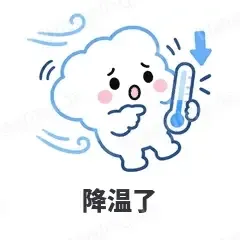 降温了 - 天气小云朵表情