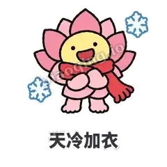 天冷加衣 - 早安小莲花表情