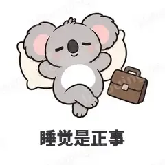 睡觉是正事 - 小考拉表情