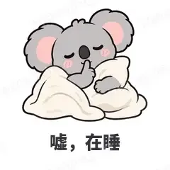 嘘，在睡 - 小考拉表情