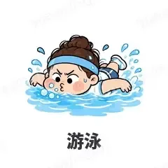 游泳 - 减肥健身表情