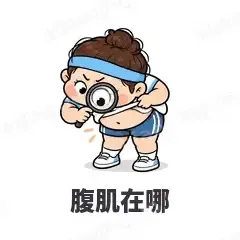 腹肌在哪 - 减肥健身表情