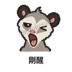 刚醒 - 装死负鼠表情