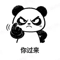你过来 - 手绘熊猫表情