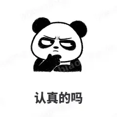 认真的吗 - 手绘熊猫表情