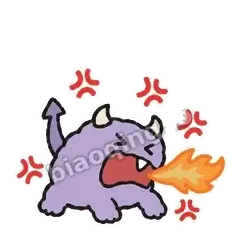 生气 - 乱叫小怪兽表情