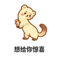 想给你惊喜 - 软软小雪貂表情