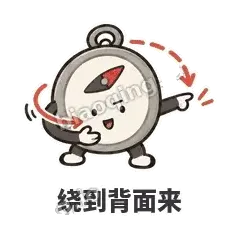 绕到背面来 - 路痴小罗盘表情