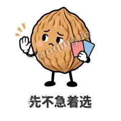 先不急着选 - 核桃想想表情