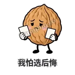 我怕选后悔 - 核桃想想表情