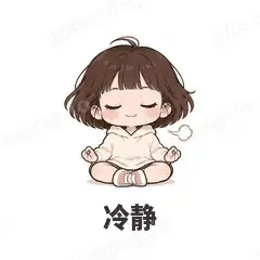 冷静 - 奶茶少女表情