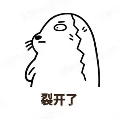 裂开了 - 汗流浃背海豹表情