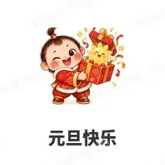 元旦快乐 - 节日祝福表情