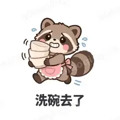 洗碗去了 - 求生欲小浣熊表情
