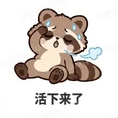 活下来了 - 求生欲小浣熊表情