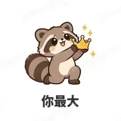 你最大 - 求生欲小浣熊表情