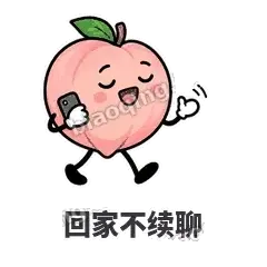 回家不续聊 - 桃桃开溜表情