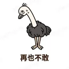 再也不敢 - 心虚鸵鸟表情