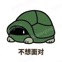 不想面对 - 缩头小乌龟表情