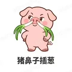 猪鼻子插葱 - 小粉猪表情